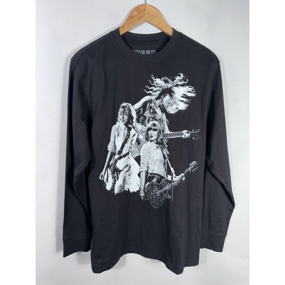 NWOT‎ Taylor Swift Unisex Small Black White Long Sleeve 2023 Eras Tour T-Shirt